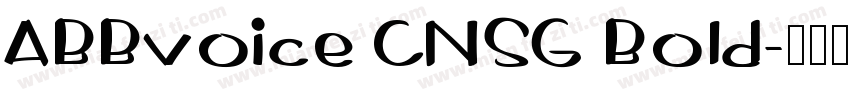 ABBvoice CNSG Bold字体转换